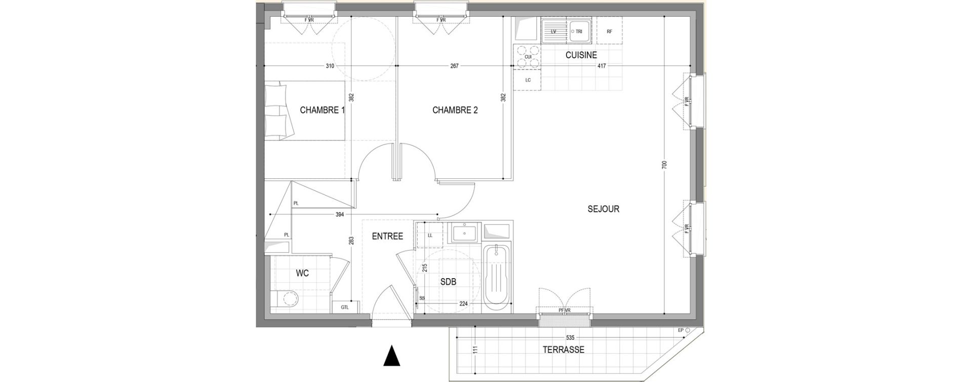 Appartement T3 de 67,67 m2 &agrave; Draveil Centre