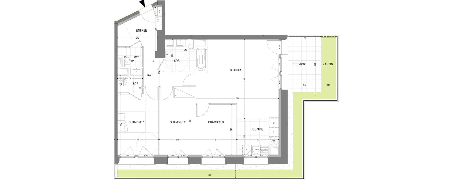 Appartement T4 de 85,65 m2 &agrave; Draveil Centre