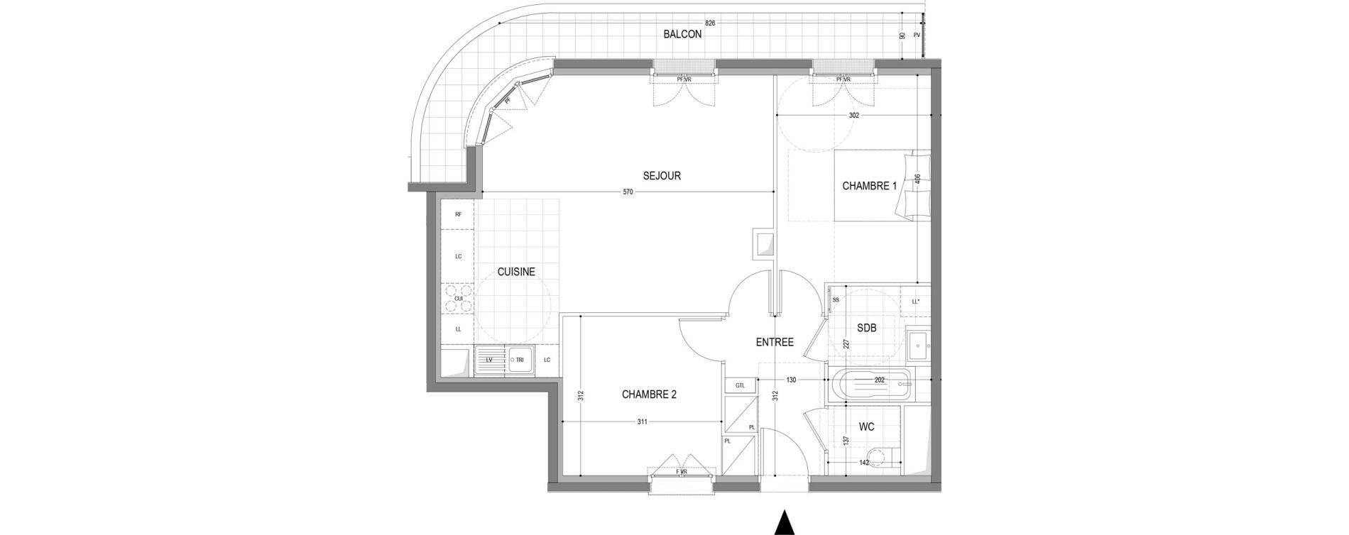 Appartement T3 de 65,04 m2 &agrave; Draveil Centre