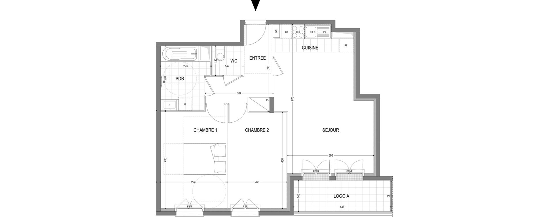 Appartement T3 de 63,86 m2 &agrave; Draveil Centre