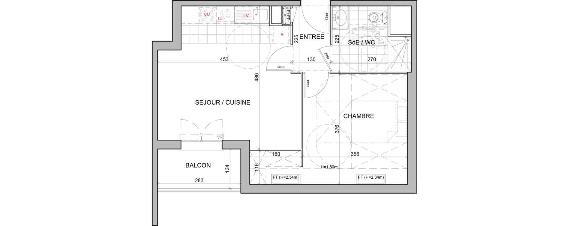 Appartement T2 de 41,06 m2 &agrave; Draveil Centre