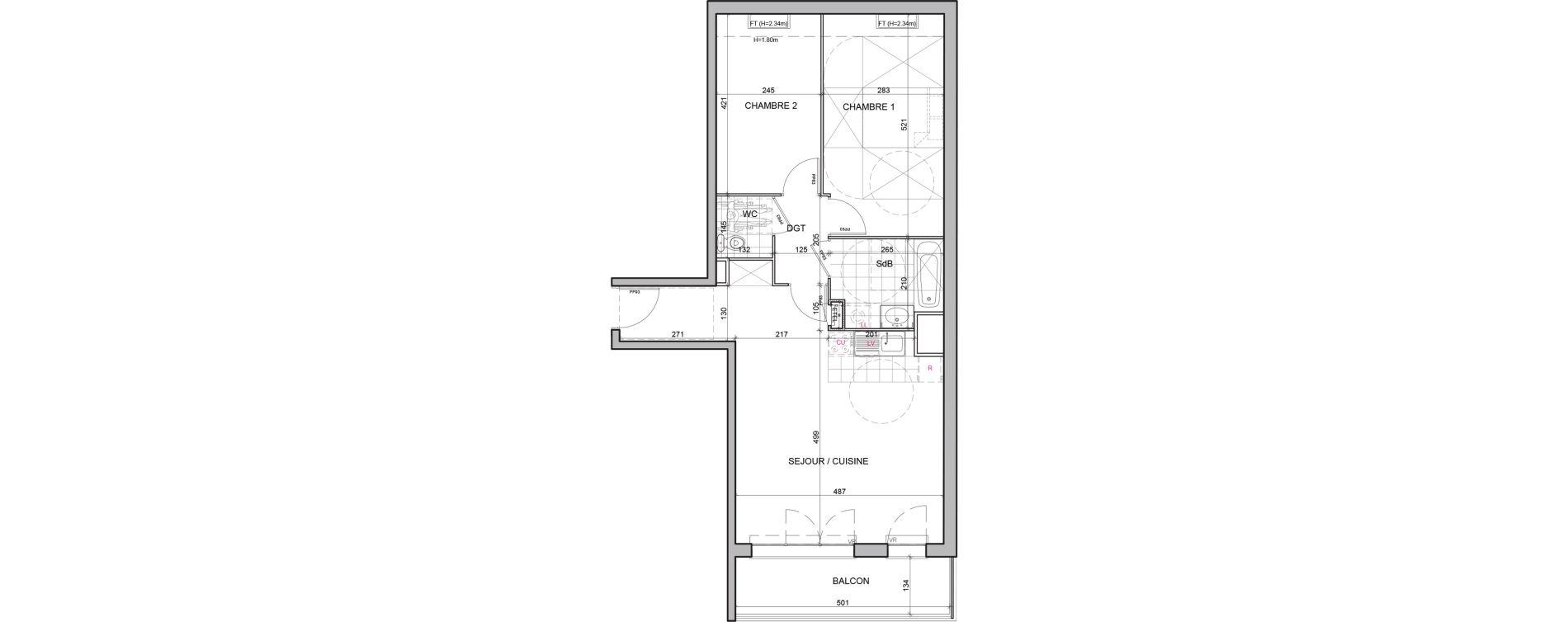 Appartement T3 de 61,93 m2 &agrave; Draveil Centre