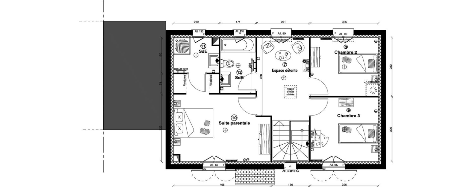 Maison T5 de 108,40 m2 &agrave; &Eacute;charcon Centre