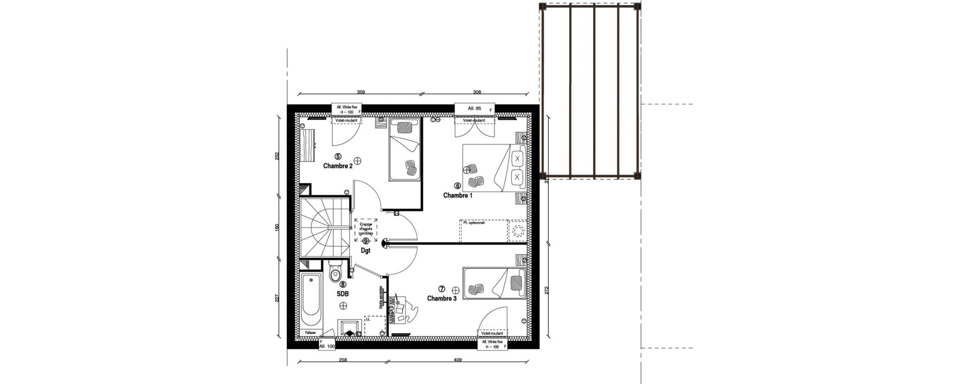 Maison T4 de 79,90 m2 &agrave; &Eacute;charcon Centre