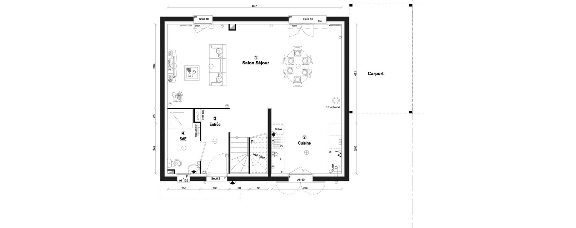 Maison T5 de 102,10 m2 &agrave; &Eacute;charcon Centre