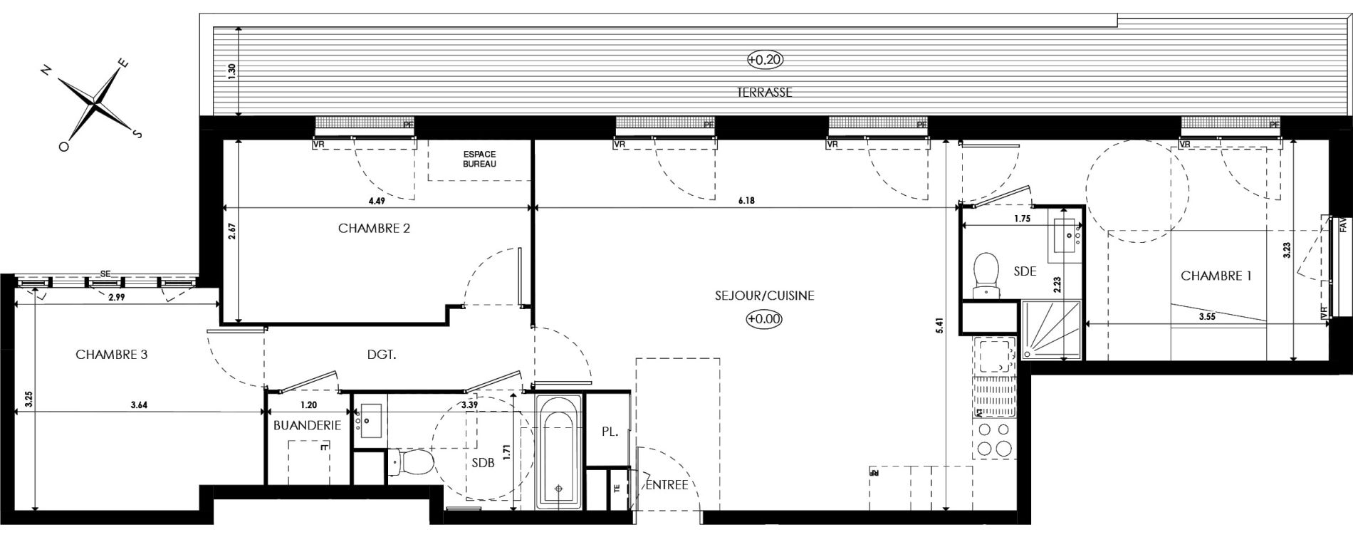Appartement T4 de 83,37 m2 &agrave; &Eacute;pinay-Sur-Orge Croix ronde