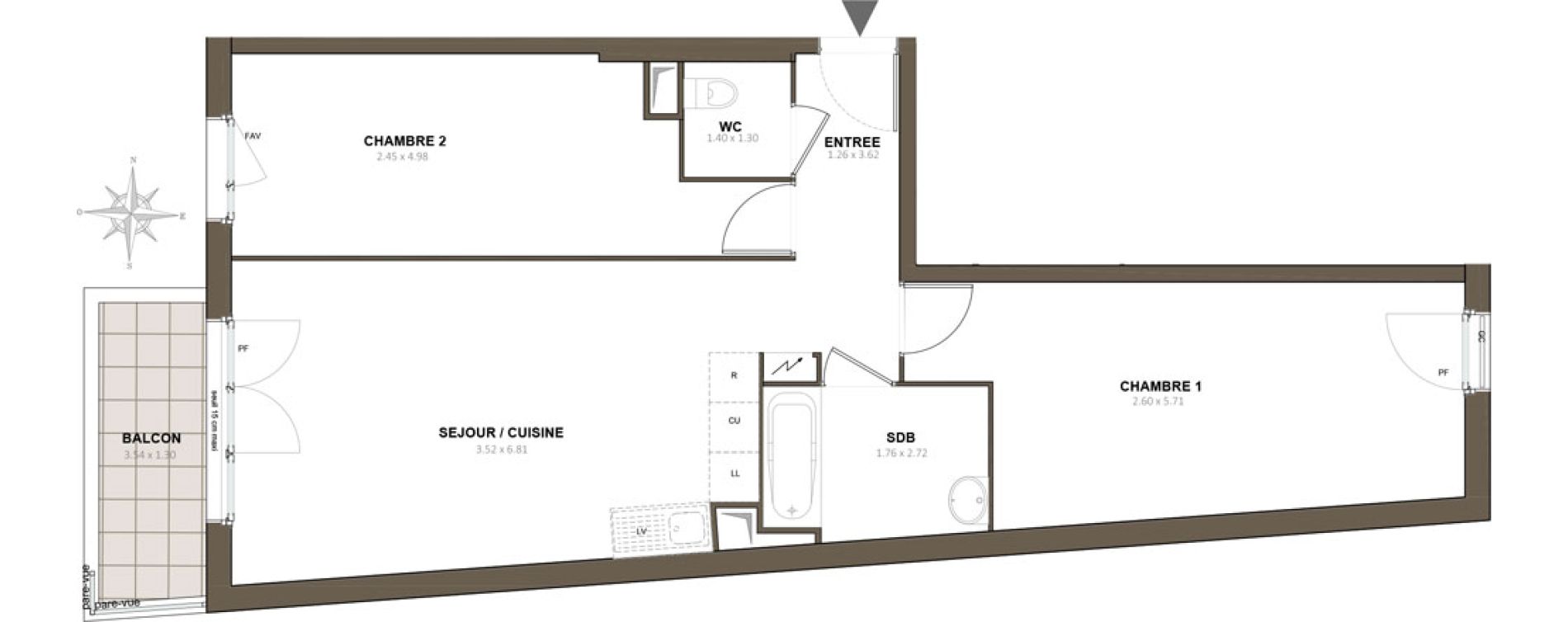 Appartement T3 de 66,76 m2 à Épinay-Sur-Orge Centre