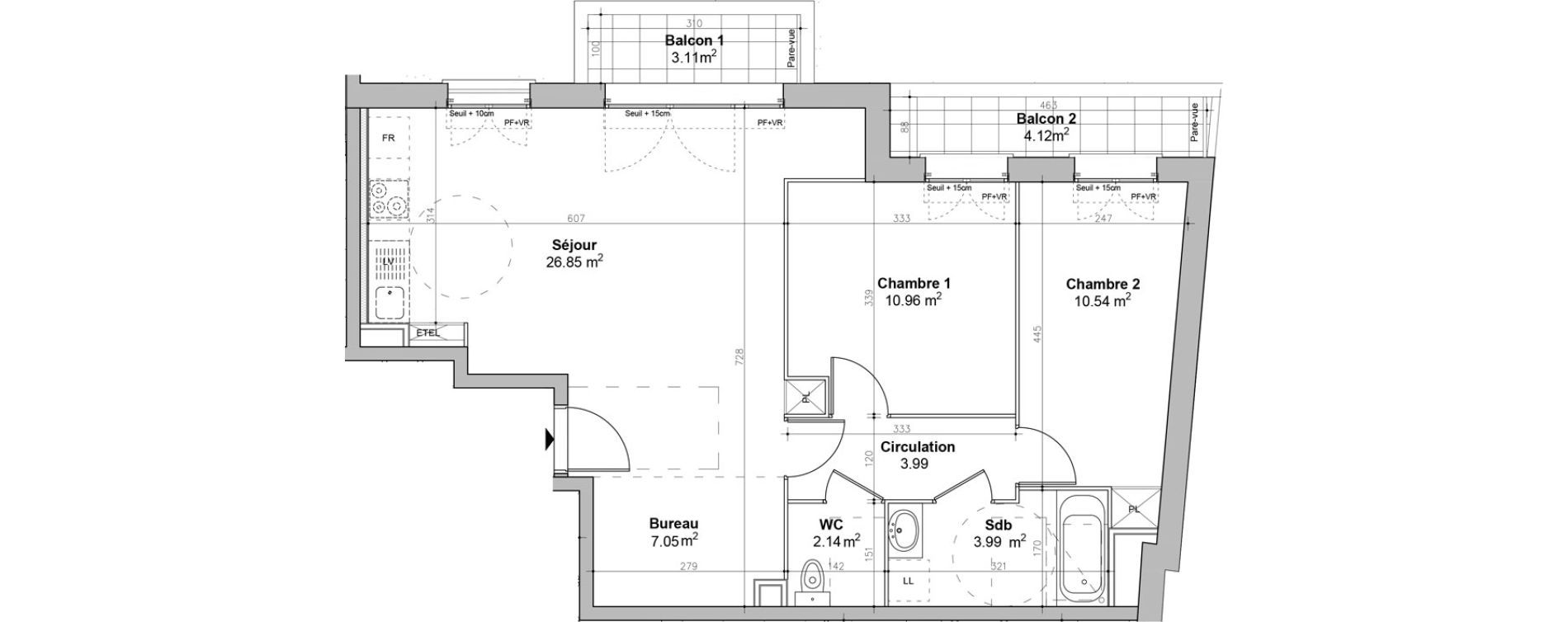 Appartement T3 de 65,58 m2 &agrave; &Eacute;tampes Centre