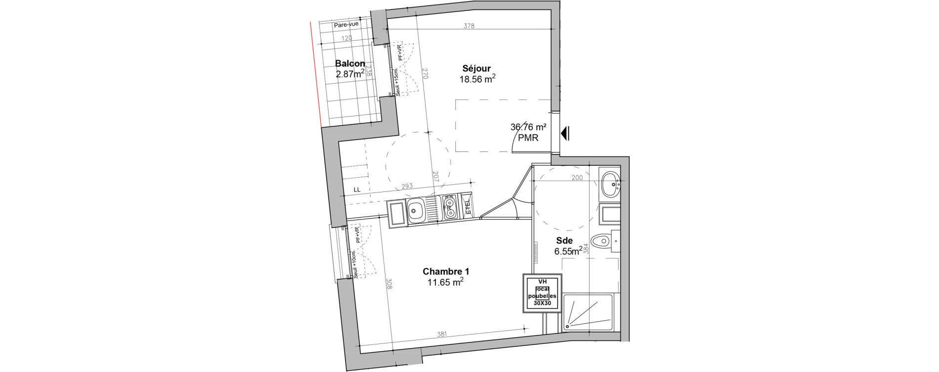 Appartement T2 de 36,76 m2 &agrave; &Eacute;tampes Centre