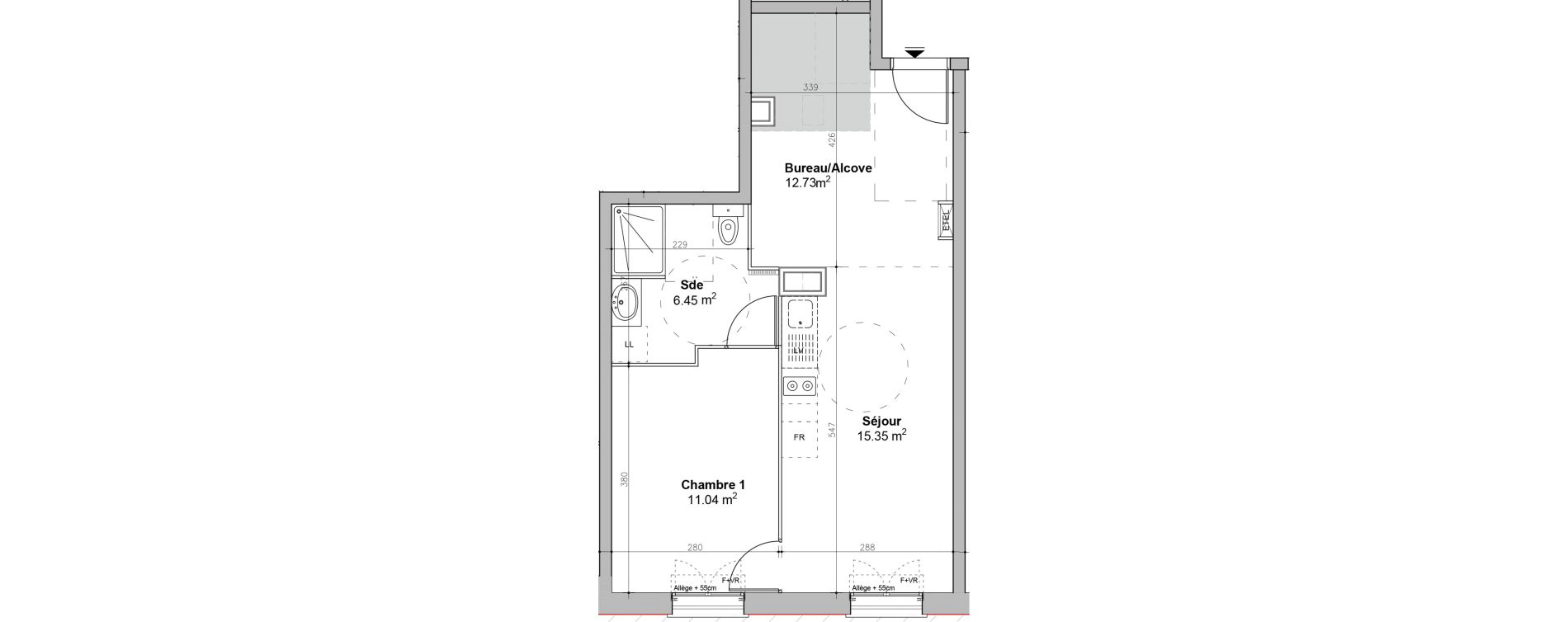 Appartement T2 de 45,57 m2 &agrave; &Eacute;tampes Centre