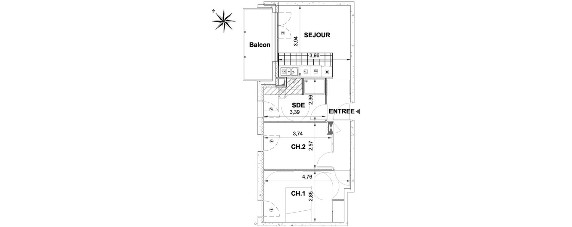 Appartement T3 de 50,93 m2 &agrave; &Eacute;tampes Centre