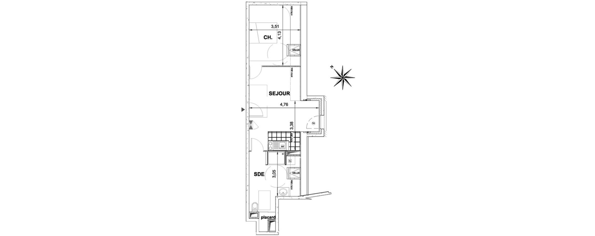 Appartement T2 de 42,27 m2 &agrave; &Eacute;tampes Centre