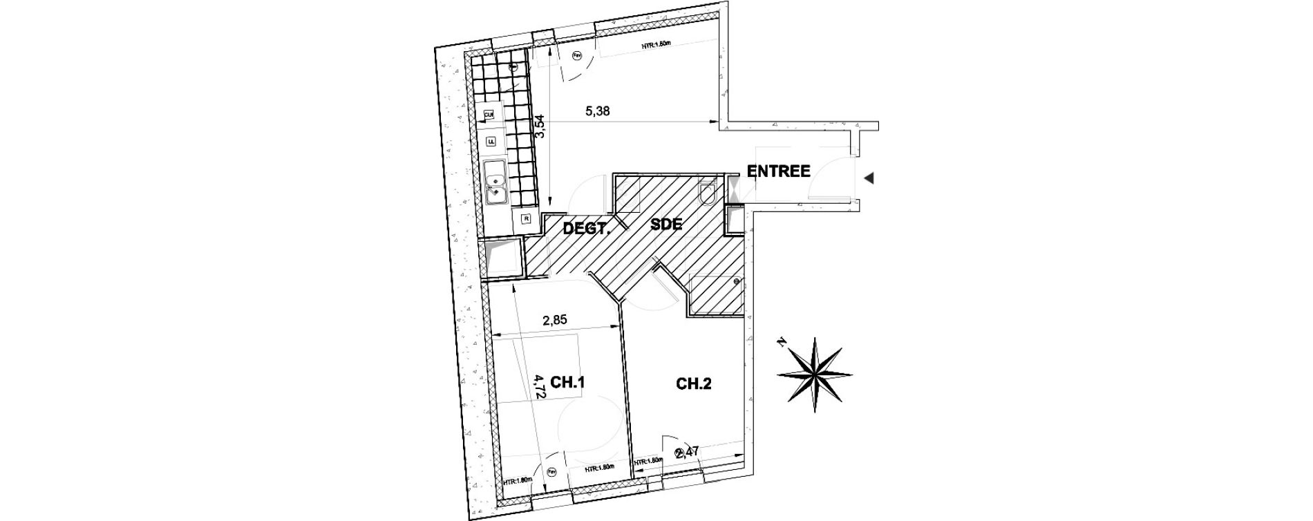 Appartement T3 de 53,05 m2 &agrave; &Eacute;tampes Centre