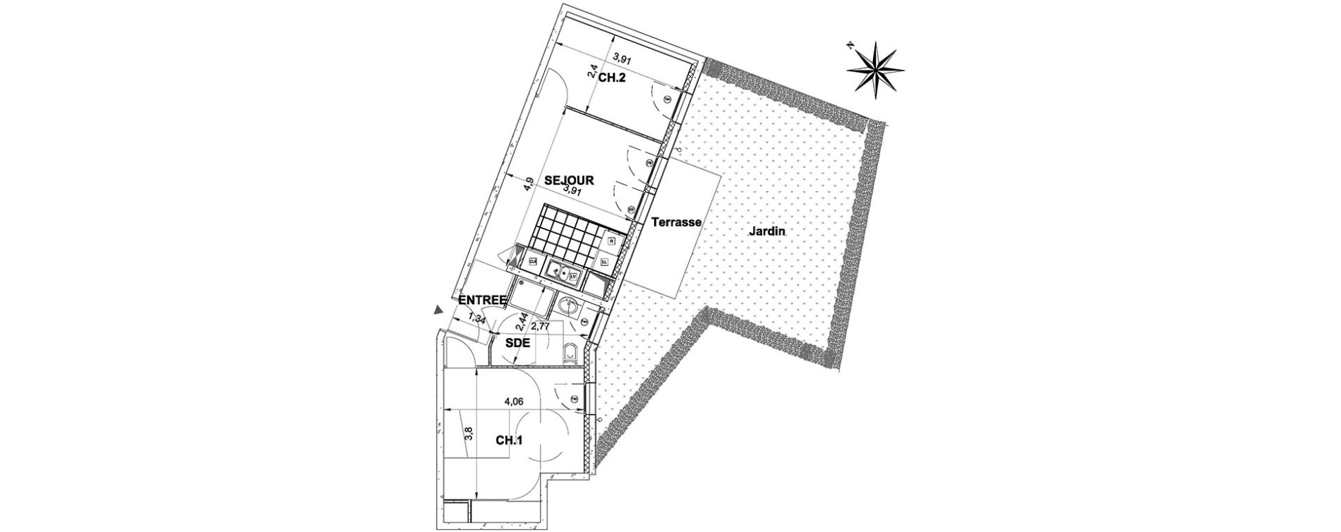 Appartement T3 de 53,21 m2 &agrave; &Eacute;tampes Centre
