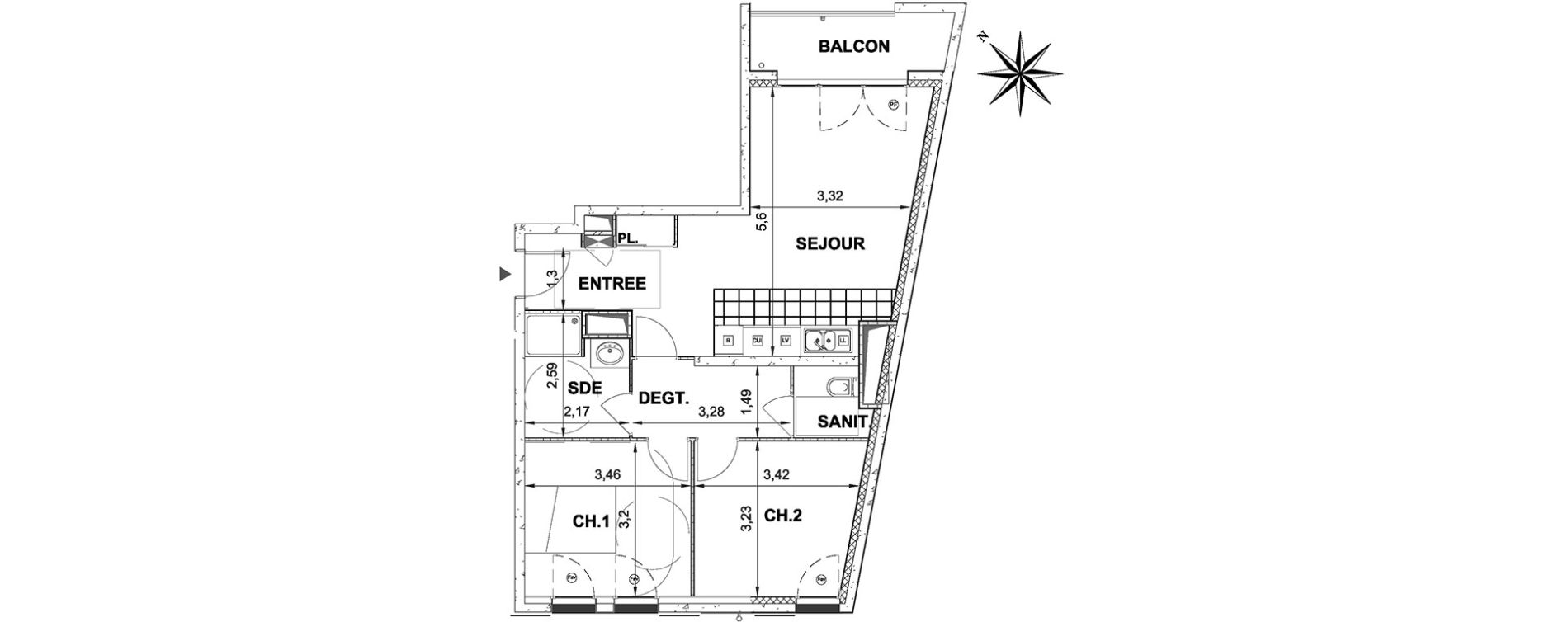 Appartement T3 de 65,85 m2 &agrave; &Eacute;tampes Centre