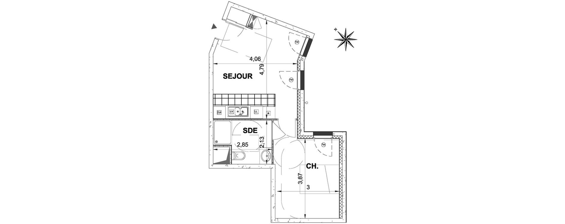 Appartement T2 de 37,34 m2 &agrave; &Eacute;tampes Centre