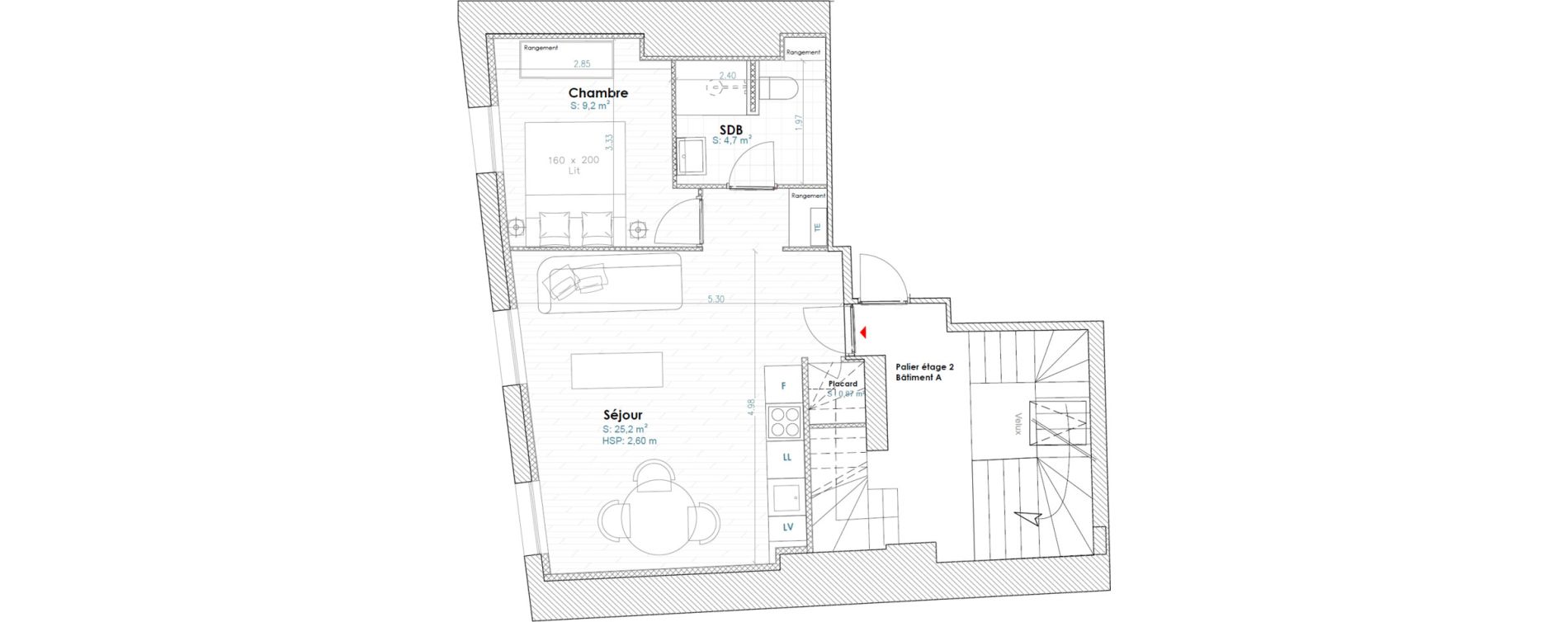 Appartement T2 de 40,00 m2 &agrave; &Eacute;tampes Centre