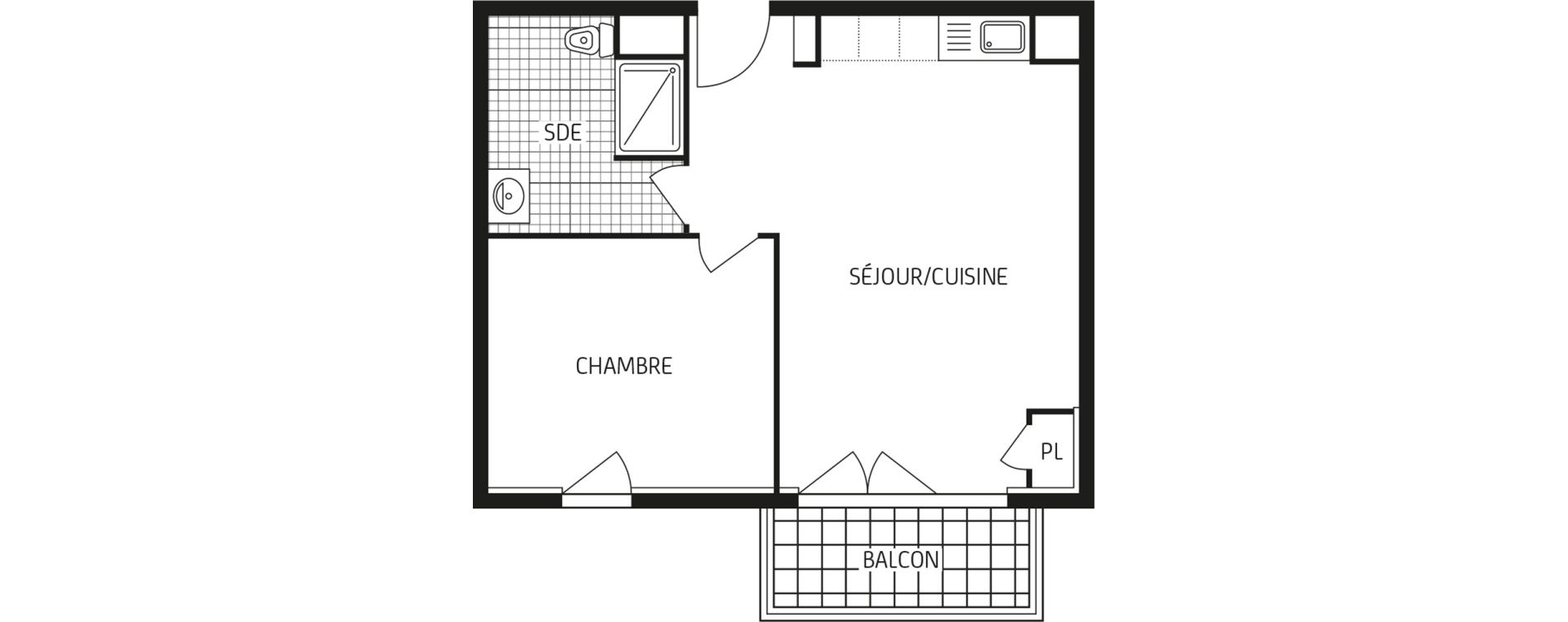Appartement T2 de 42,84 m2 &agrave; &Eacute;tampes Centre