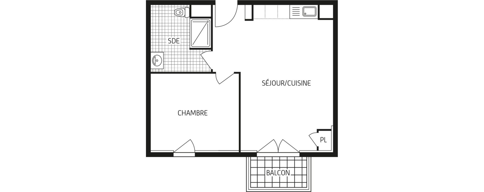 Appartement T2 de 42,84 m2 &agrave; &Eacute;tampes Centre