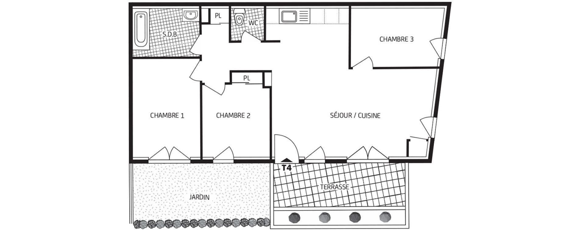 Appartement T4 de 75,61 m2 &agrave; &Eacute;tampes Centre