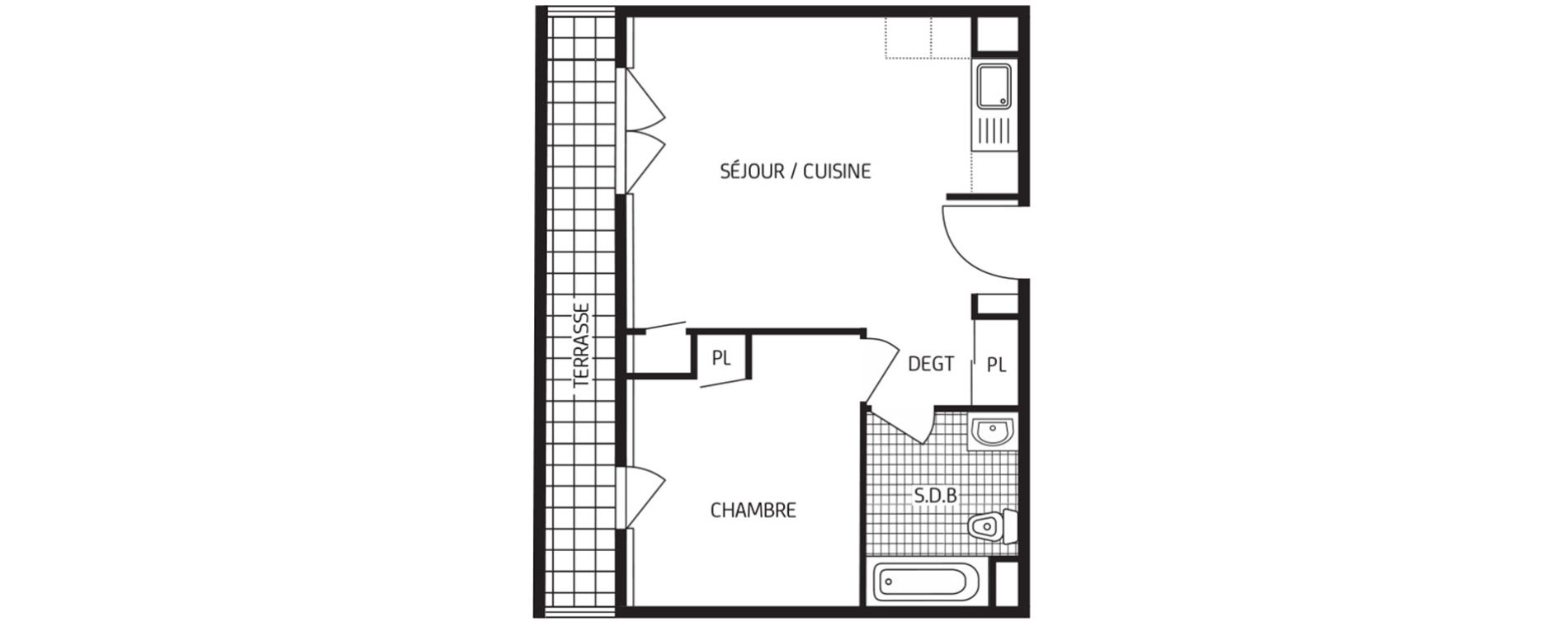 Appartement T2 de 42,14 m2 &agrave; &Eacute;tampes Centre
