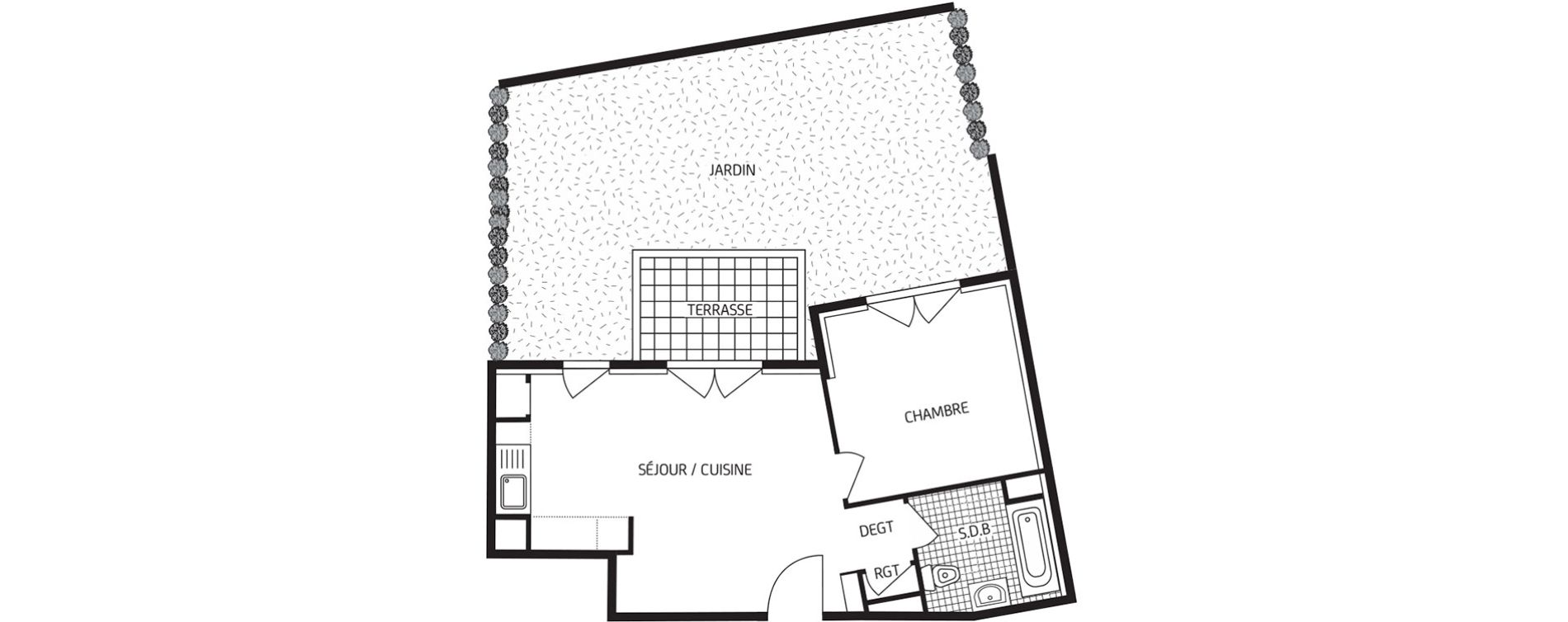 Appartement T2 de 43,04 m2 &agrave; &Eacute;tampes Centre