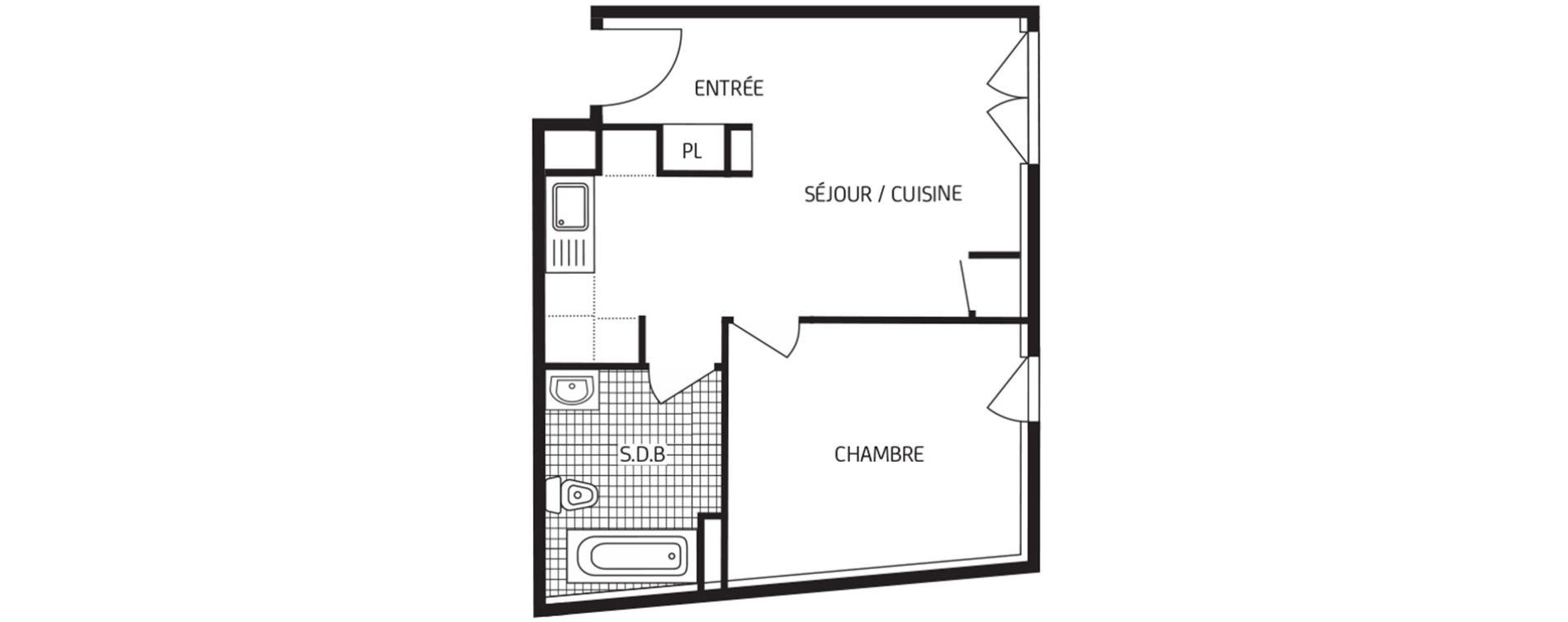 Appartement T2 de 40,65 m2 &agrave; &Eacute;tampes Centre