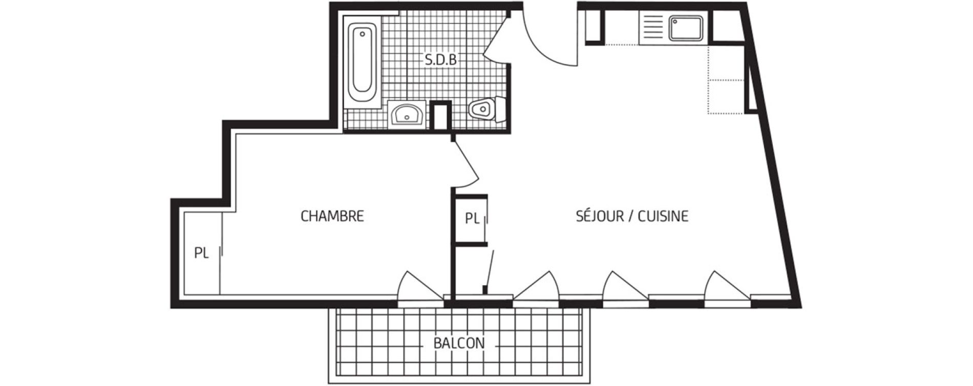 Appartement T2 de 43,34 m2 &agrave; &Eacute;tampes Centre