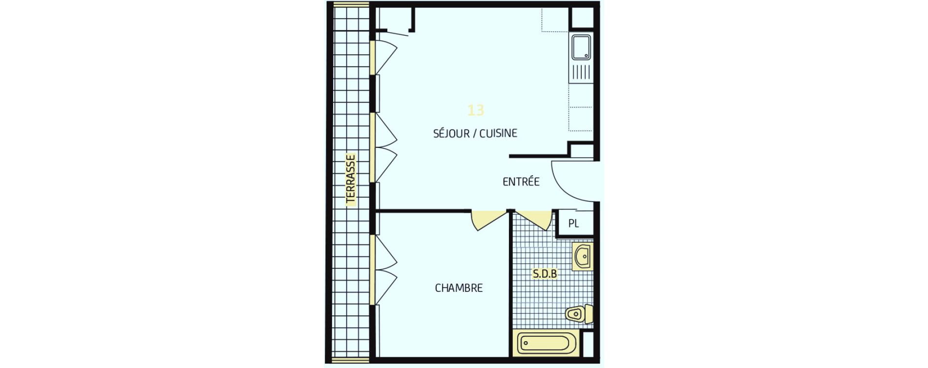 Appartement T2 de 44,83 m2 &agrave; &Eacute;tampes Centre