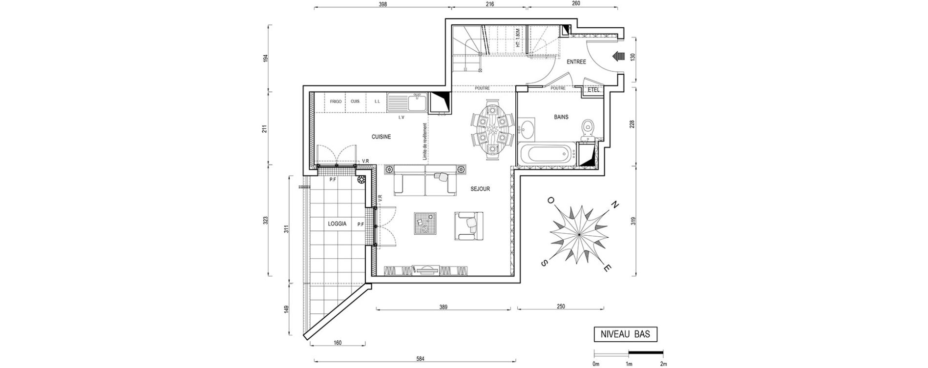 Appartement T4 de 77,60 m2 &agrave; &Eacute;vry Centre