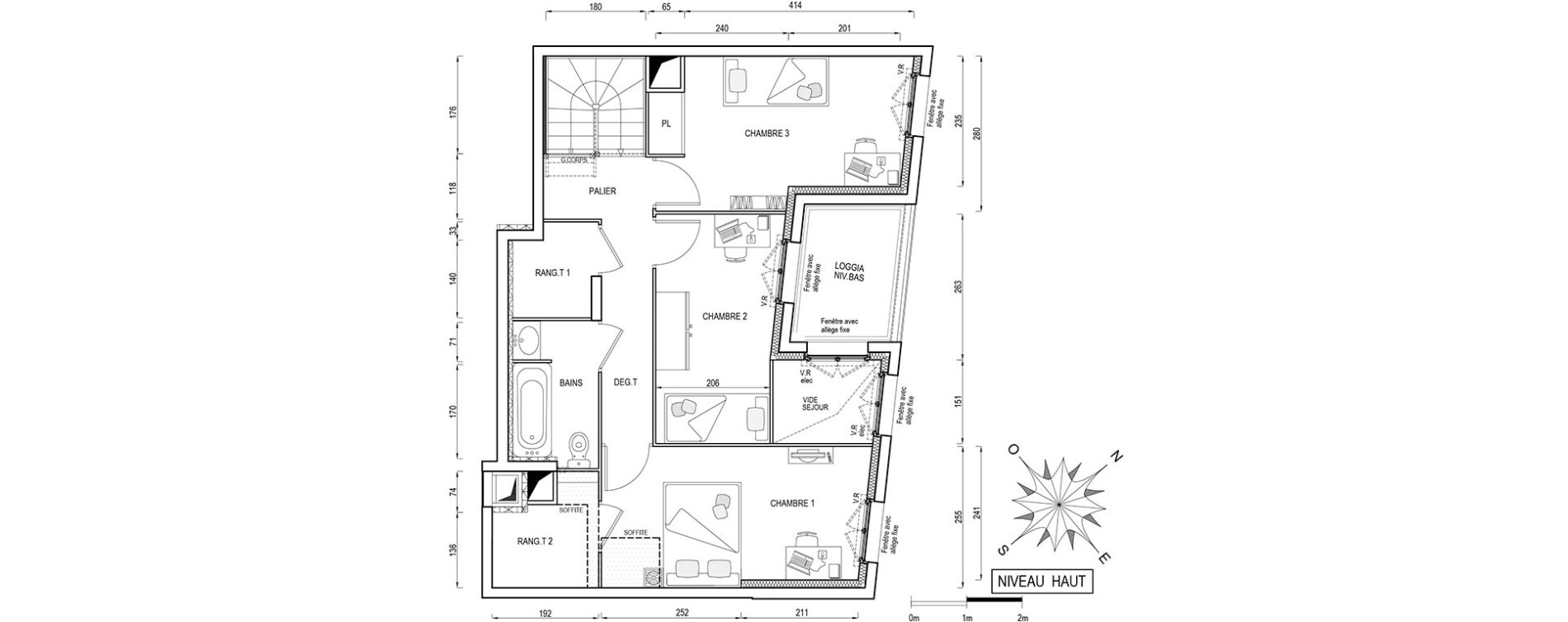 Duplex T4 de 90,30 m2 &agrave; &Eacute;vry Centre