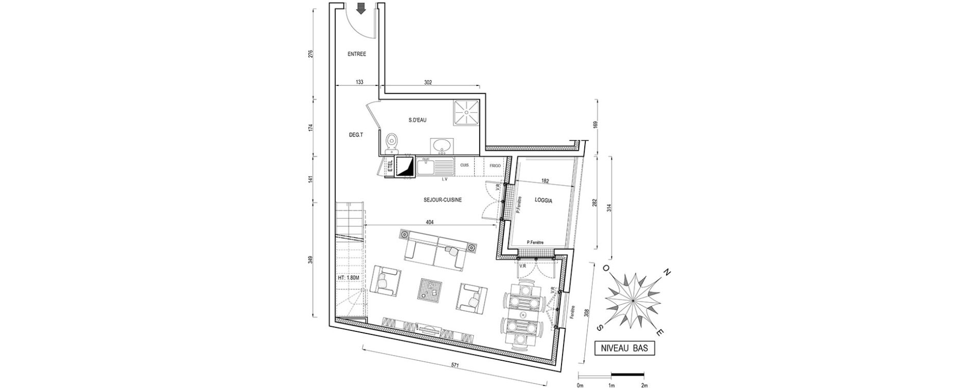 Duplex T3 de 72,20 m2 &agrave; &Eacute;vry Centre