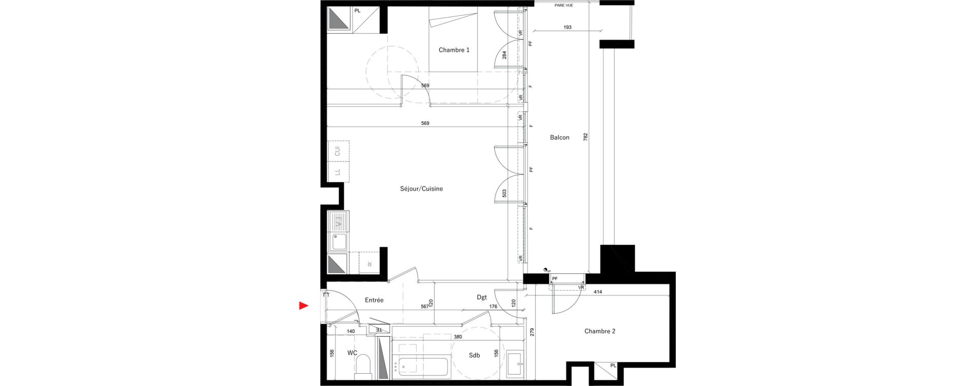 Appartement T3 de 67,80 m2 &agrave; &Eacute;vry Les horizons