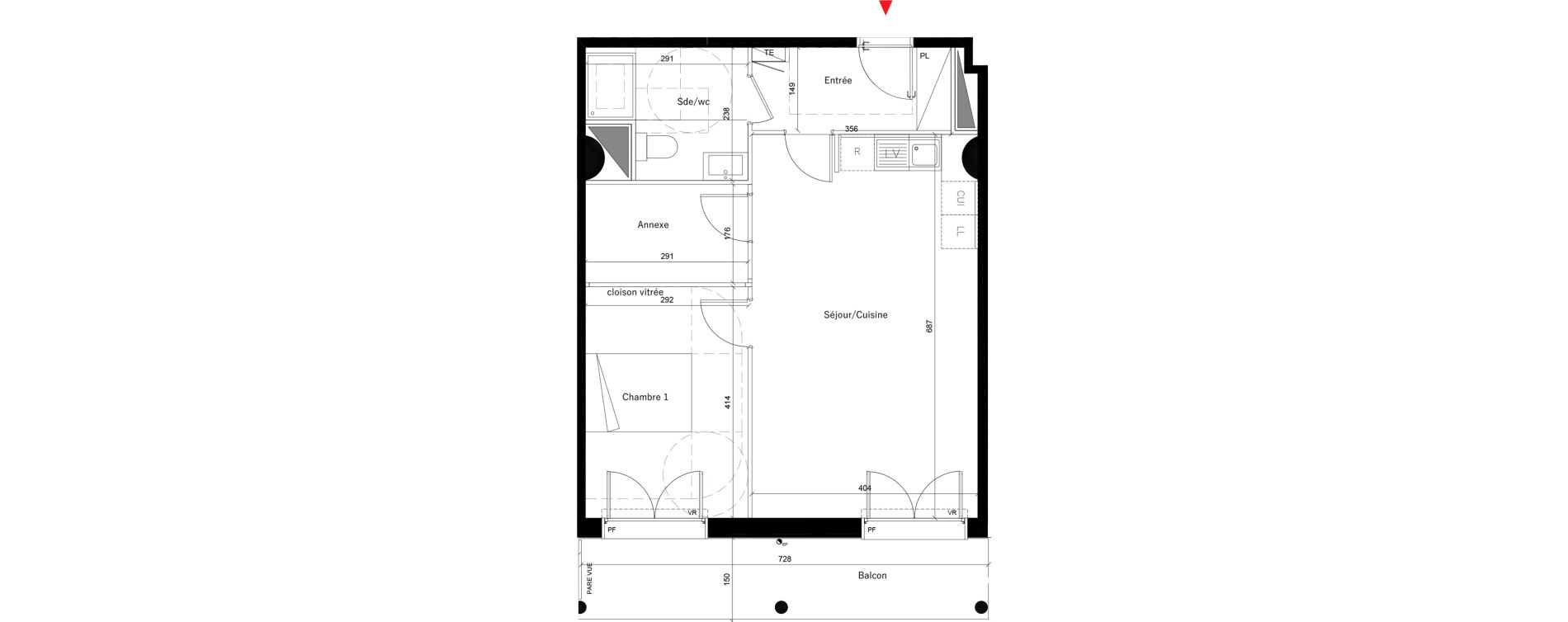 Appartement T2 de 55,90 m2 &agrave; &Eacute;vry Les horizons