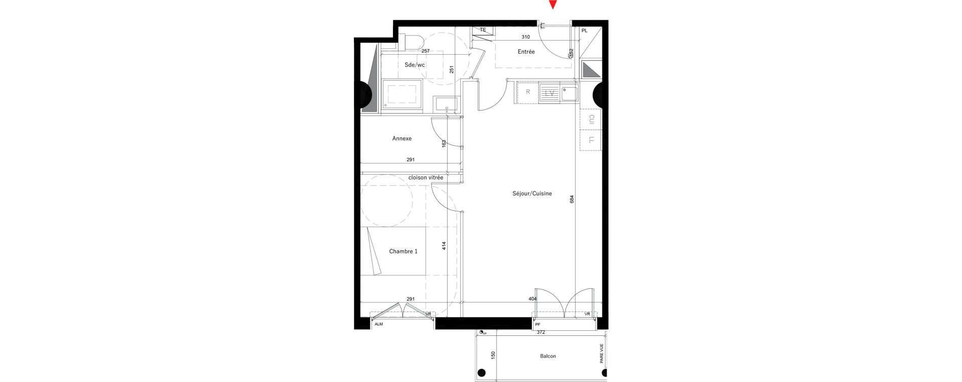 Appartement T2 de 55,20 m2 &agrave; &Eacute;vry Les horizons