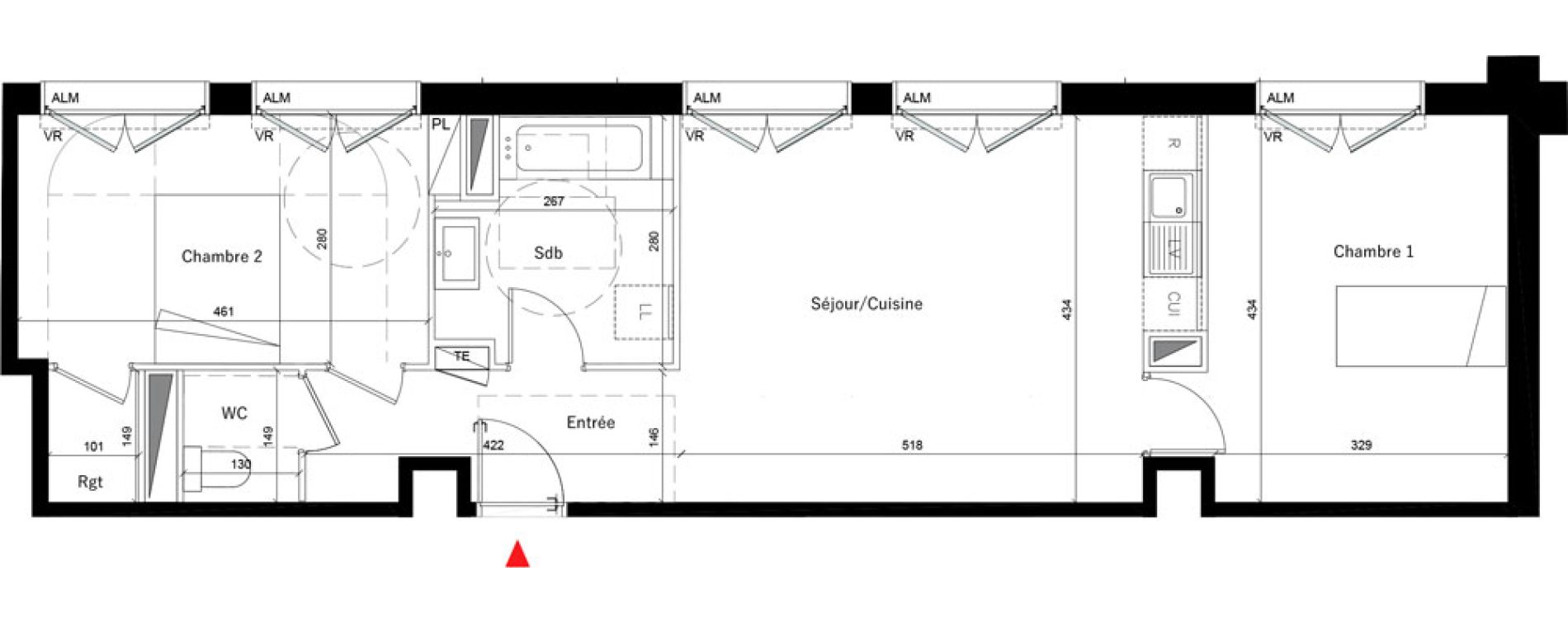 Appartement T3 de 68,60 m2 &agrave; &Eacute;vry Les horizons