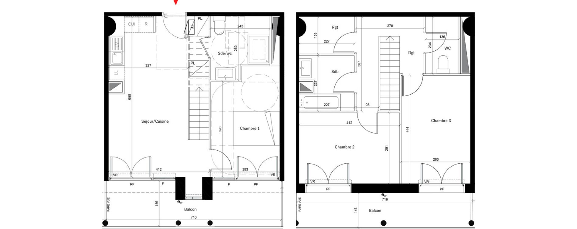 Appartement T4 de 84,60 m2 &agrave; &Eacute;vry Les horizons