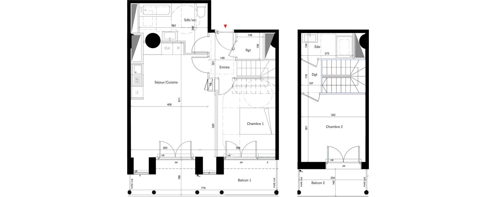 Appartement T3 de 69,70 m2 &agrave; &Eacute;vry Les horizons