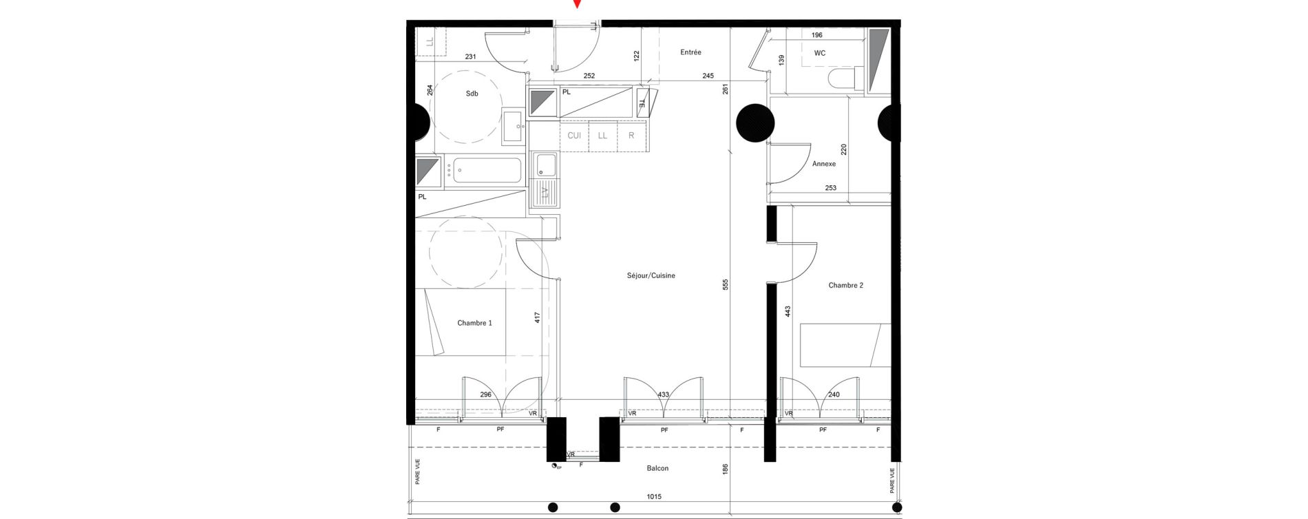 Appartement T3 de 76,60 m2 &agrave; &Eacute;vry Les horizons