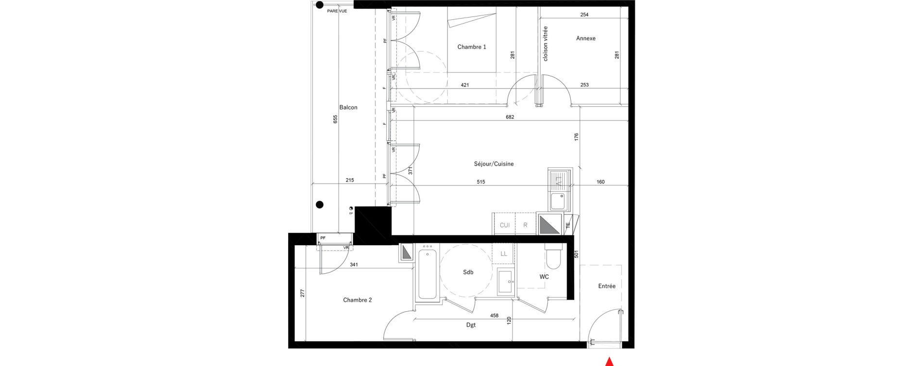 Appartement T3 de 69,60 m2 &agrave; &Eacute;vry Les horizons