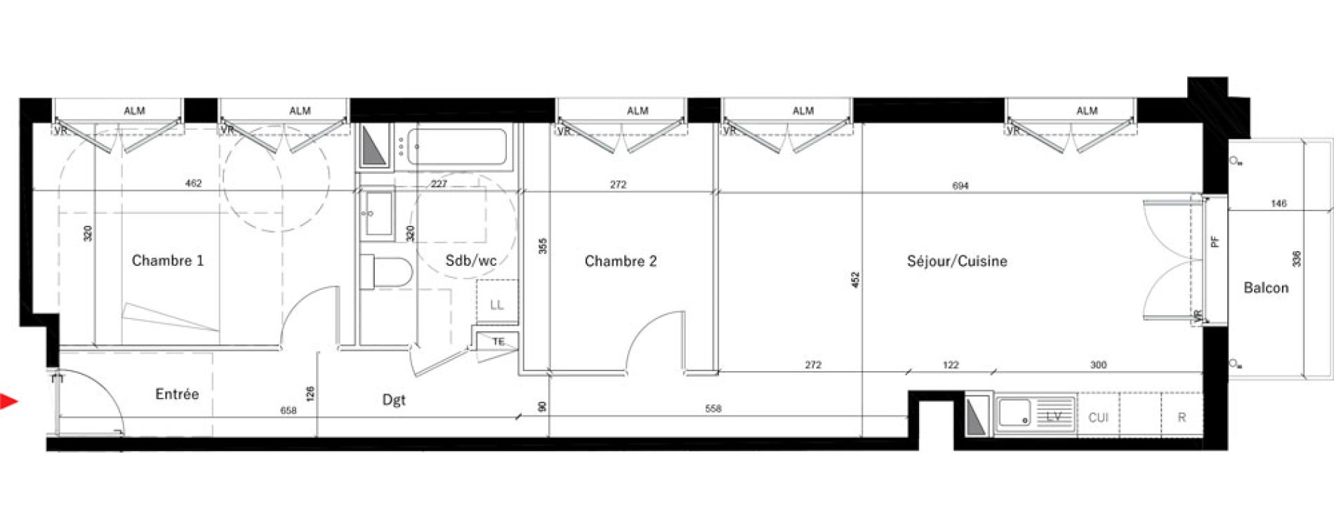 Appartement T3 de 72,50 m2 &agrave; &Eacute;vry Les horizons