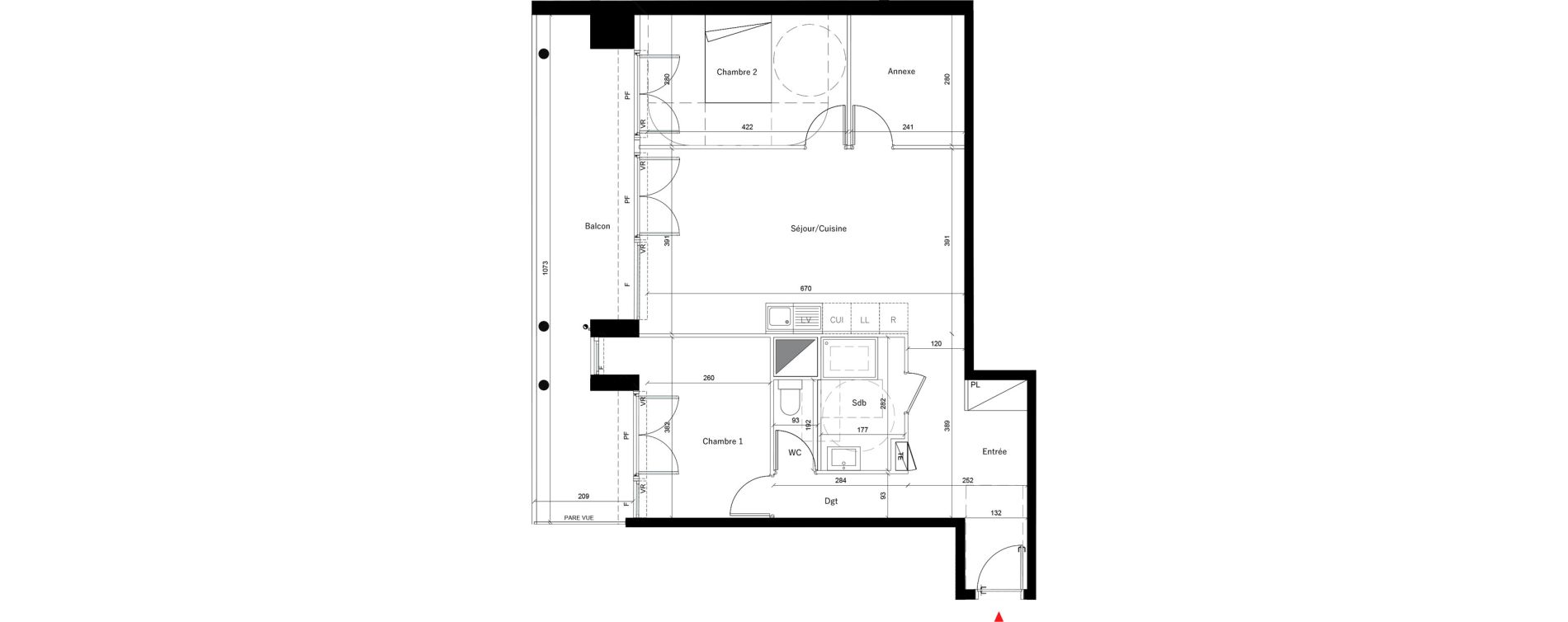 Appartement T3 de 76,60 m2 &agrave; &Eacute;vry Les horizons