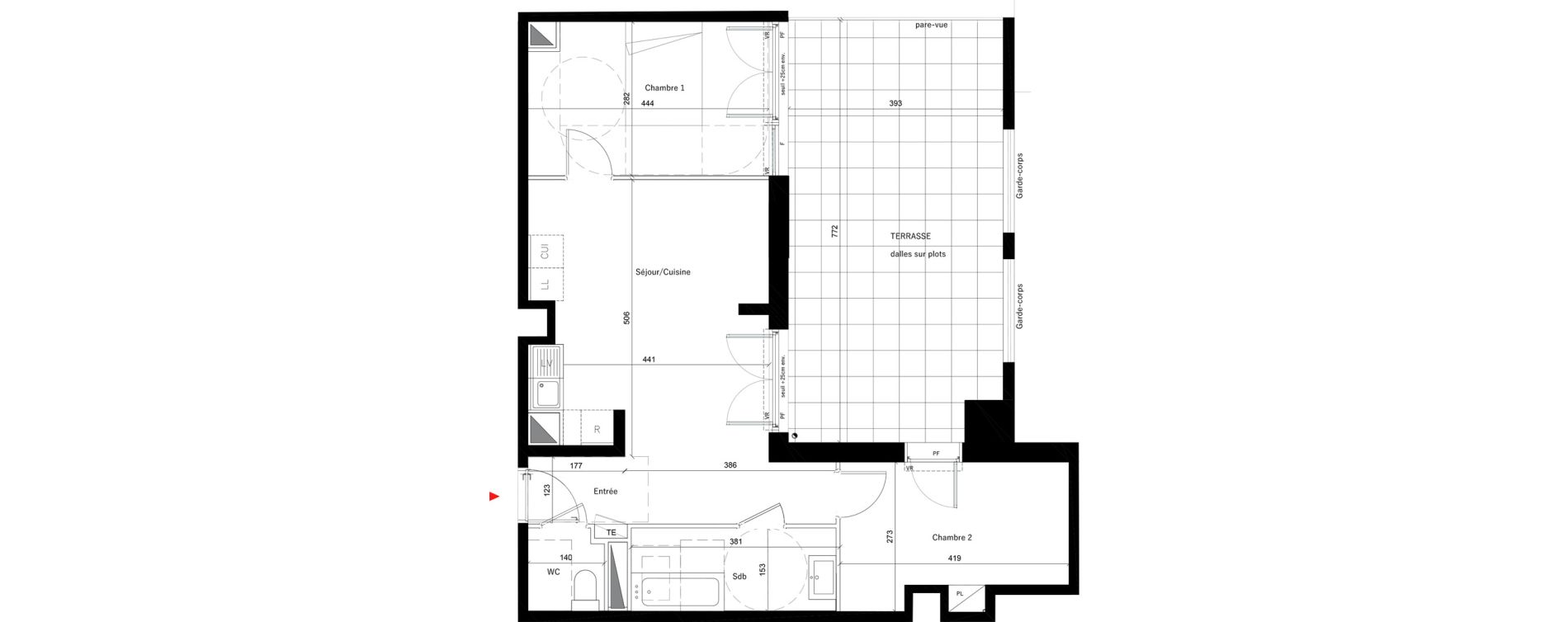 Appartement T3 de 57,90 m2 &agrave; &Eacute;vry Les horizons