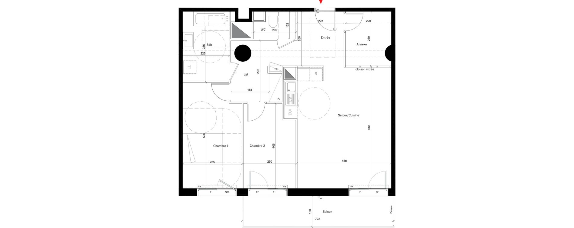 Appartement T3 de 79,10 m2 &agrave; &Eacute;vry Les horizons