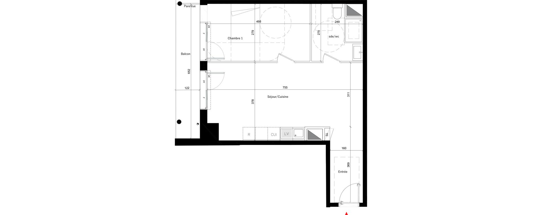 Appartement T2 de 52,40 m2 &agrave; &Eacute;vry Les horizons