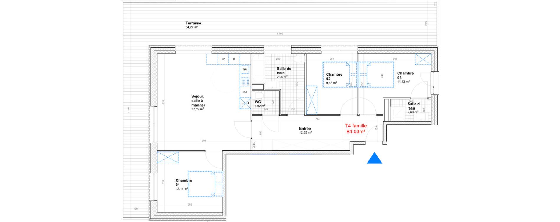 Appartement T4 de 84,03 m2 &agrave; Gif-Sur-Yvette Moulon vatonne centre