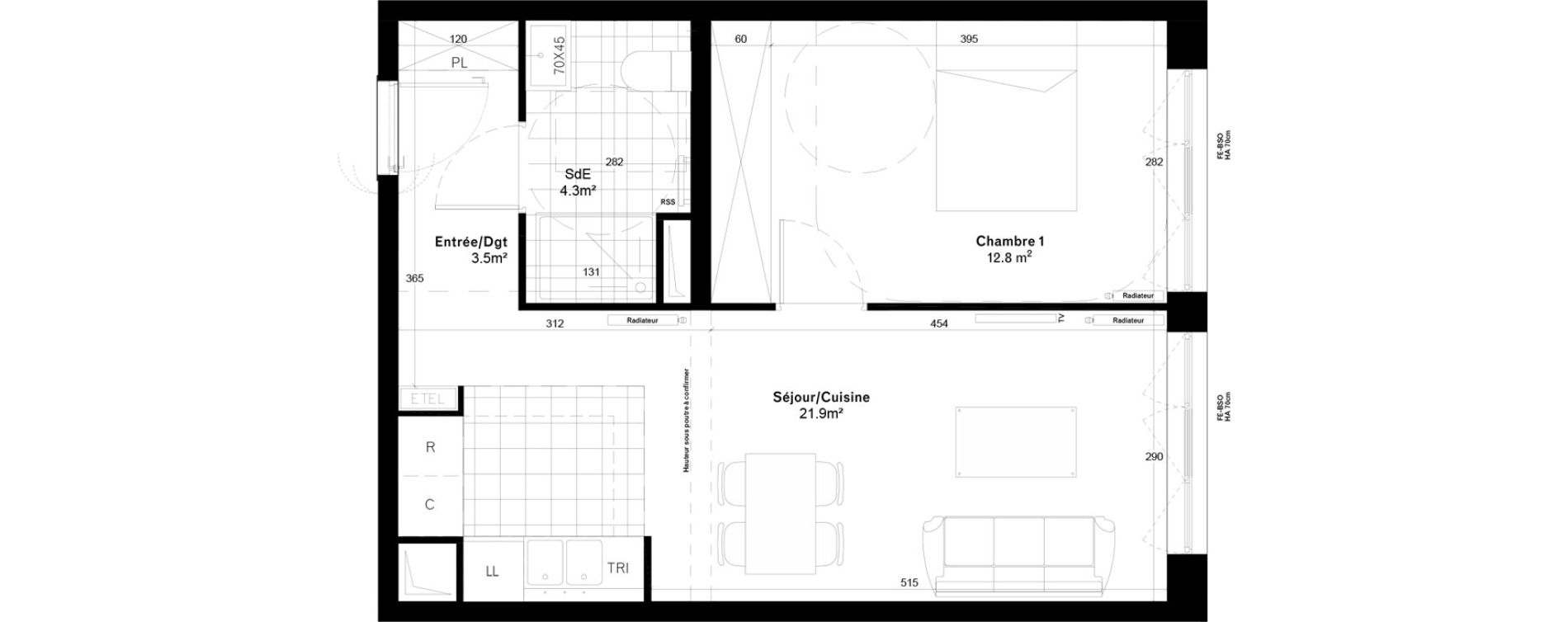 Appartement T2 de 42,50 m2 &agrave; Gif-Sur-Yvette Moulon vatonne centre