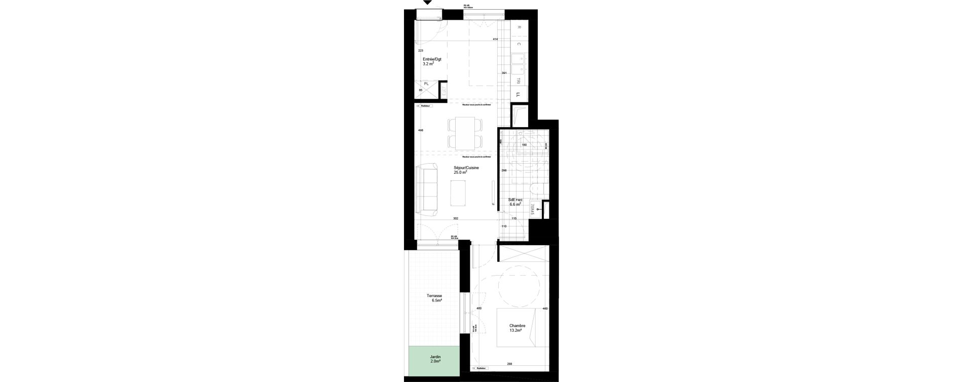 Appartement T2 de 48,00 m2 &agrave; Gif-Sur-Yvette Moulon vatonne centre
