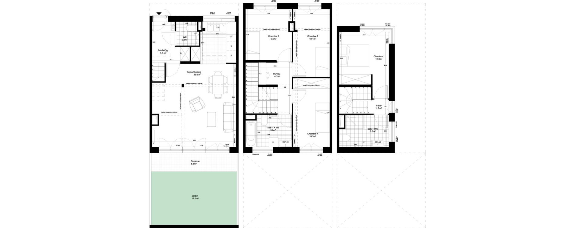 Maison T5 de 100,30 m2 &agrave; Gif-Sur-Yvette Moulon vatonne centre