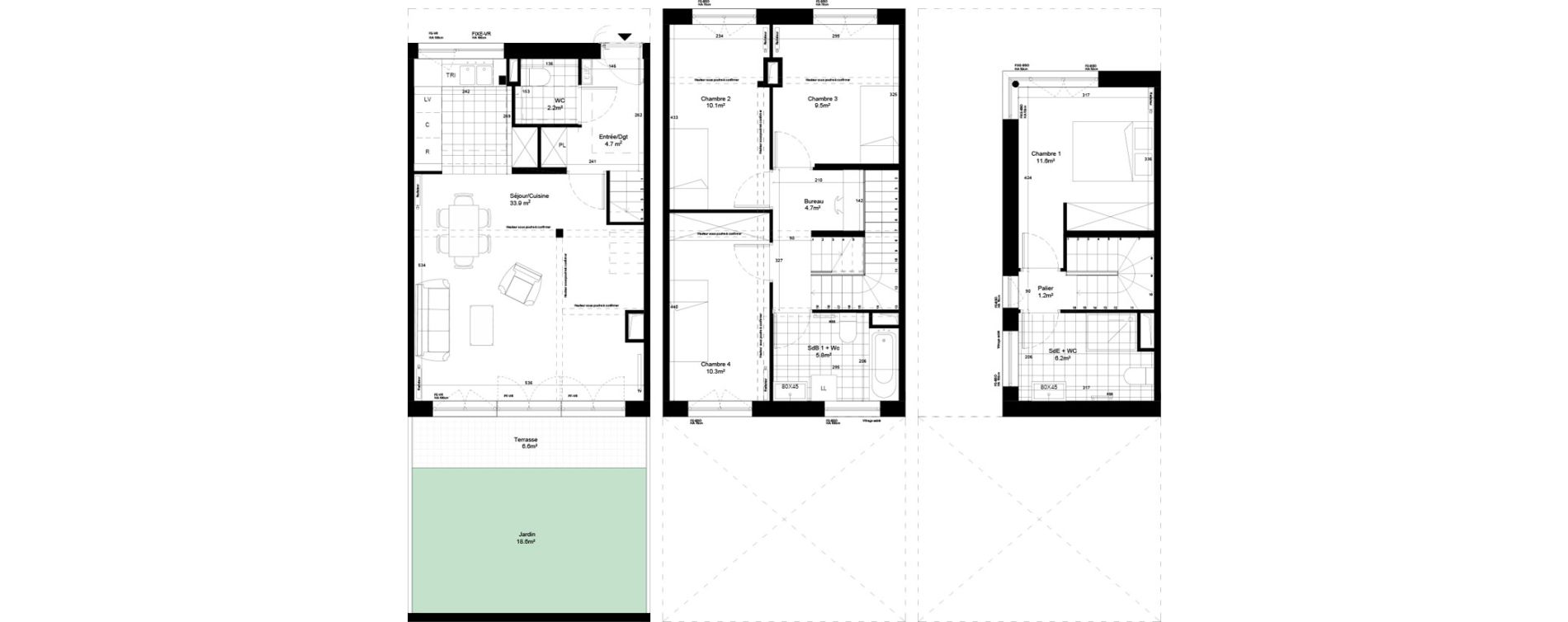 Maison T5 de 100,30 m2 &agrave; Gif-Sur-Yvette Moulon vatonne centre